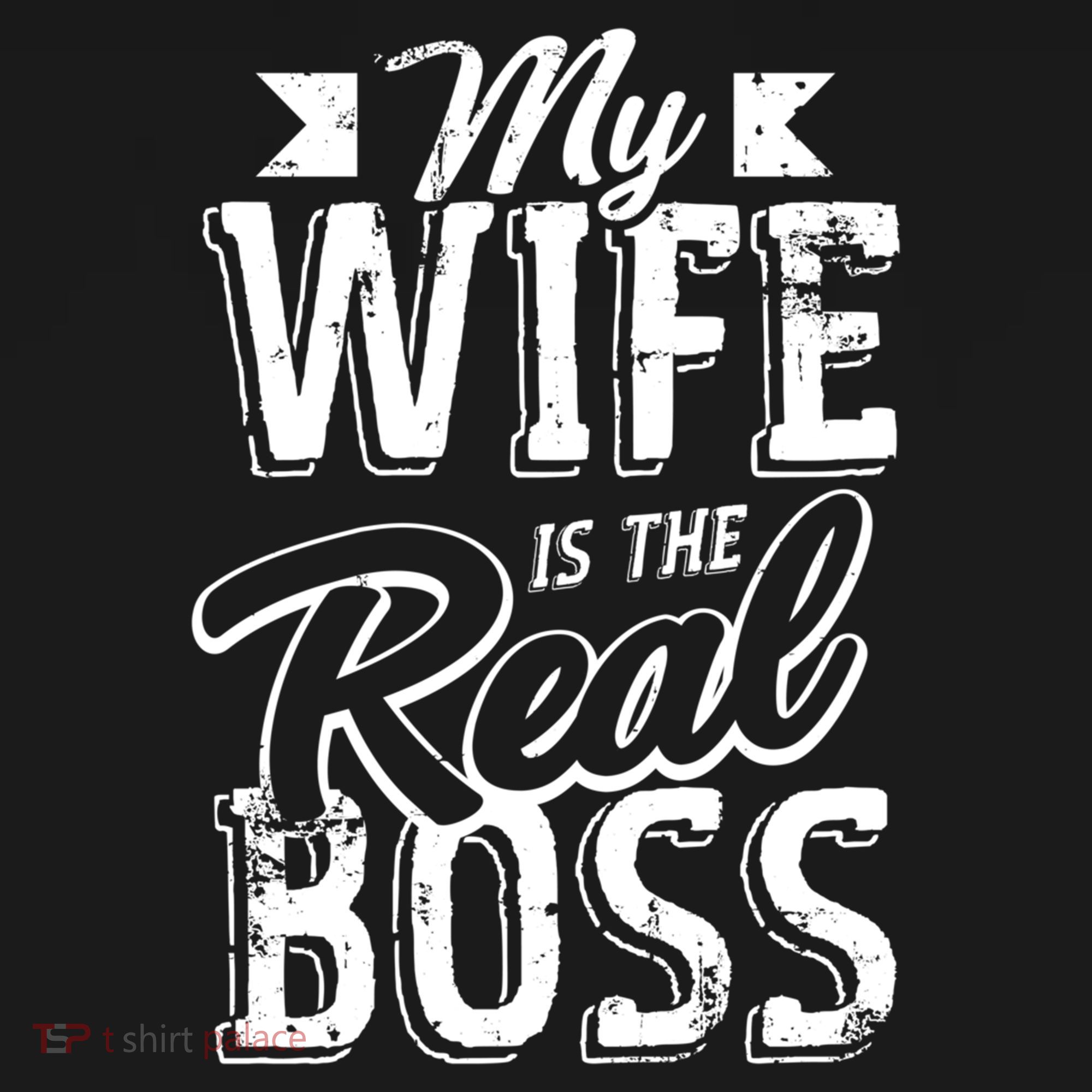 My Wife Real Boss Husband Wedding Anniversary Couple Gift USA-Made Doggie Bandana