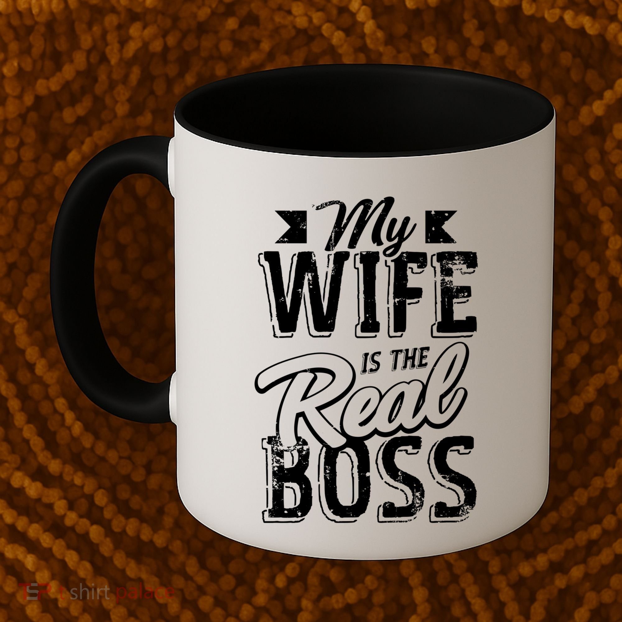 My Wife Real Boss Husband Wedding Anniversary Couple Gift Coffee Mug