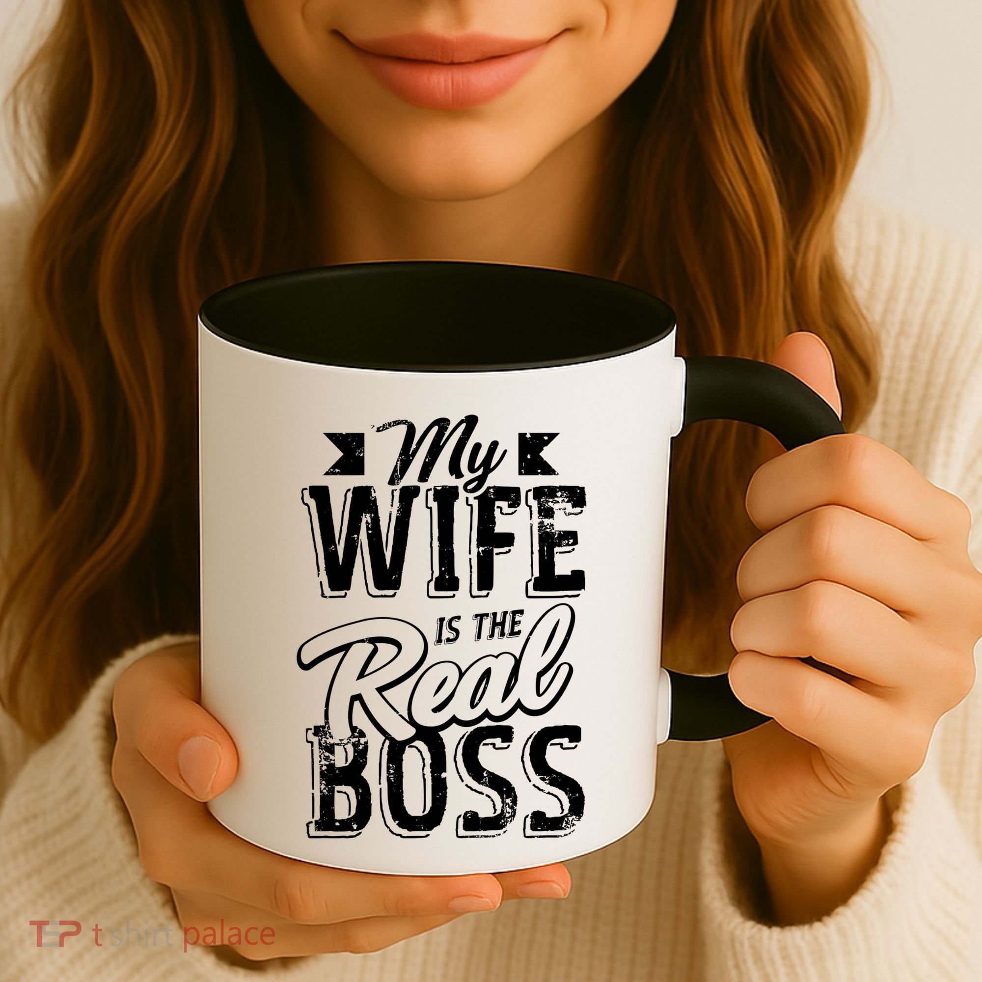 My Wife Real Boss Husband Wedding Anniversary Couple Gift Coffee Mug