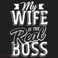 My Wife Real Boss Husband Wedding Anniversary Couple Gift Beanie thumb 2