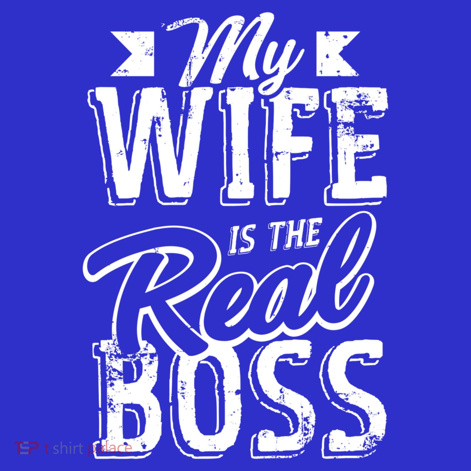 My Wife Real Boss Husband Wedding Anniversary Couple Gift Polo