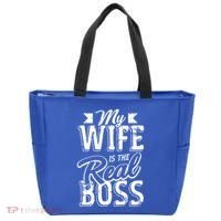 My Wife Real Boss Husband Wedding Anniversary Couple Gift Tote Bag thumb 0