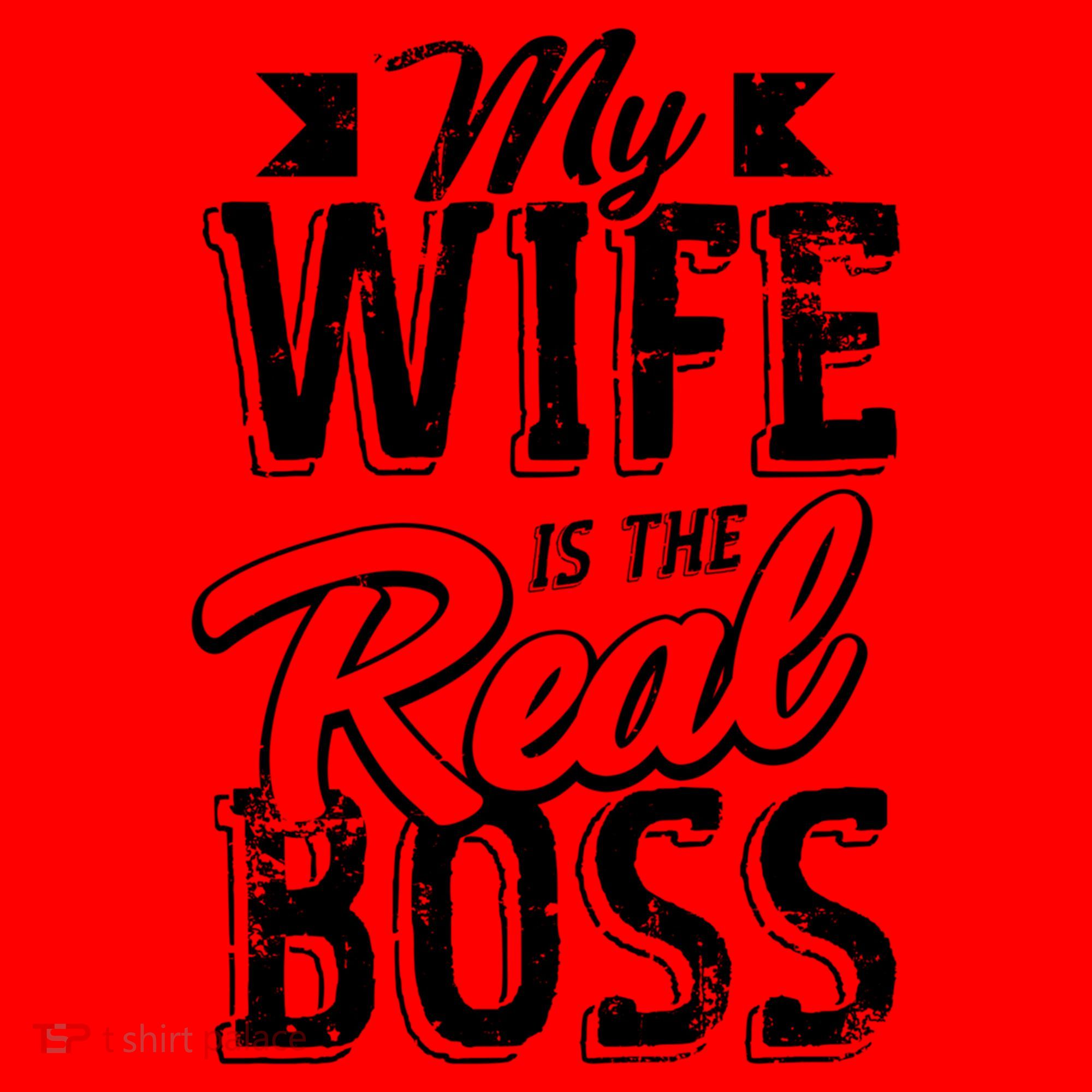 My Wife Real Boss Husband Wedding Anniversary Couple Gift Santa Hat
