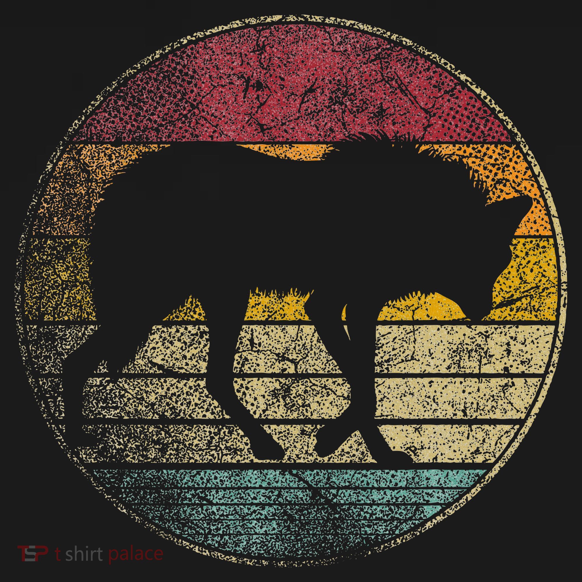 Maned Wolf Retro Style Sunset Vintage 70s 80s 90s T-Shirt