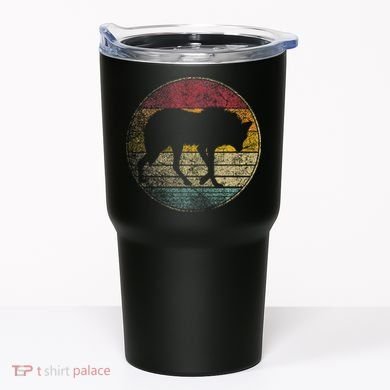 Maned Wolf Retro Style Sunset Vintage 70s 80s 90s Tumbler