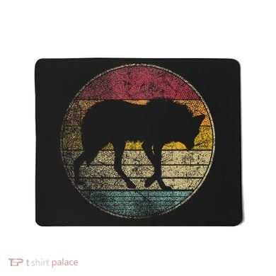 Maned Wolf Retro Style Sunset Vintage 70s 80s 90s Mousepad
