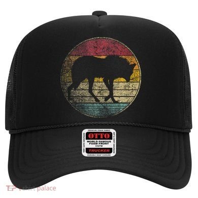 Maned Wolf Retro Style Sunset Vintage 70s 80s 90s Hat