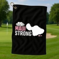 Maui Wildfire Relief All Profits Will Be Donated Maui Strong Golf Towel thumb 1