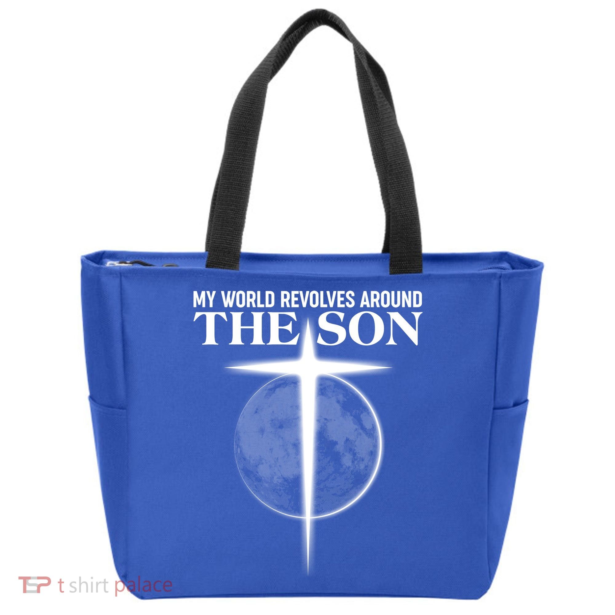 My World Revolves Around The Son Tote Bag