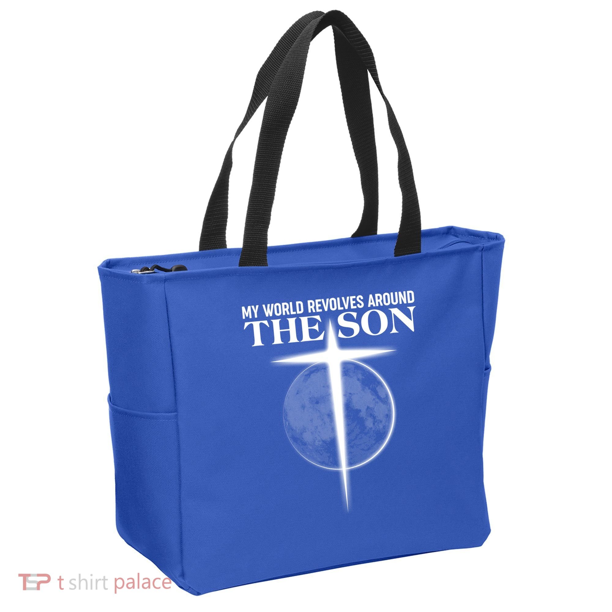 My World Revolves Around The Son Tote Bag