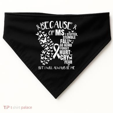 Ms Warrior 's Ms Awareness Orange Unisex And Kids USA-Made Doggie Bandana