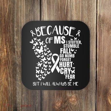 Ms Warrior 's Ms Awareness Orange Unisex And Kids Coaster