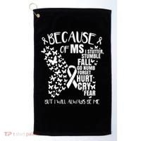Ms Warrior 's Ms Awareness Orange Unisex And Kids Golf Towel thumb 0