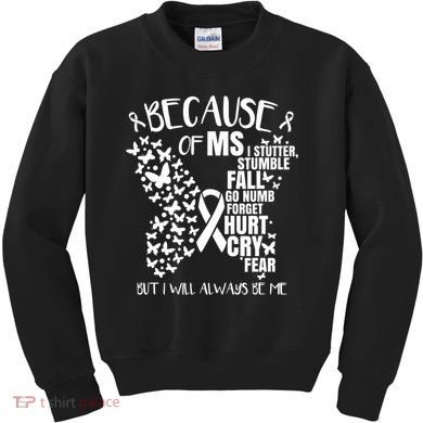 Ms Warrior 's Ms Awareness Orange Unisex And Kids Kids Sweatshirt