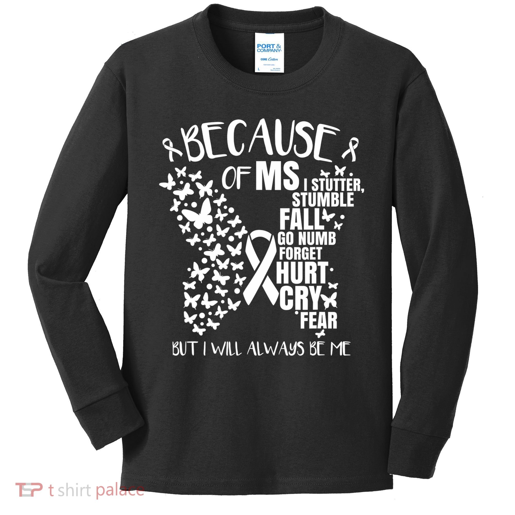 Ms Warrior 's Ms Awareness Orange Unisex And Kids Kids Long Sleeve Shirt