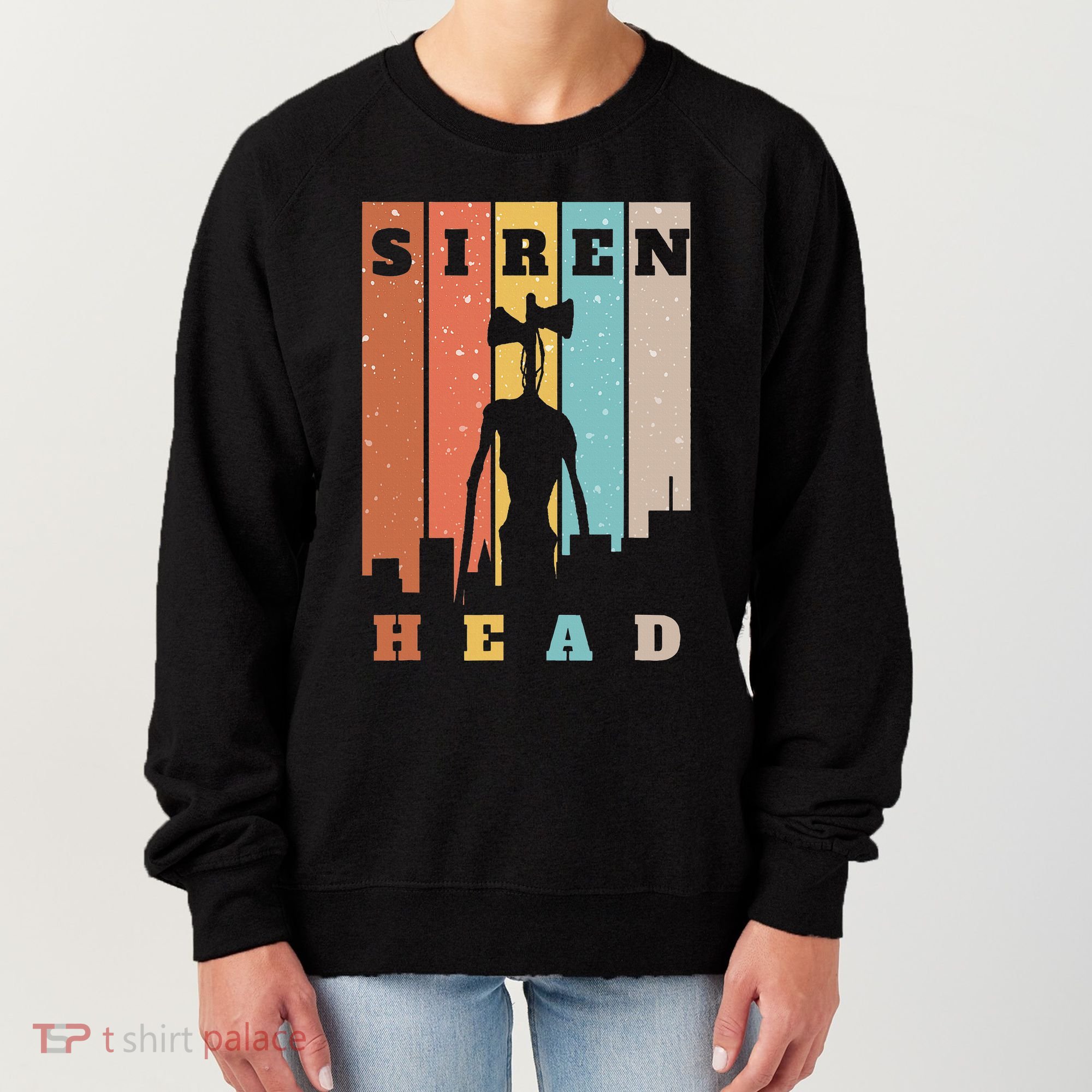 Monster With Sirens For Heads Over City Horror Women's Sweatshirt