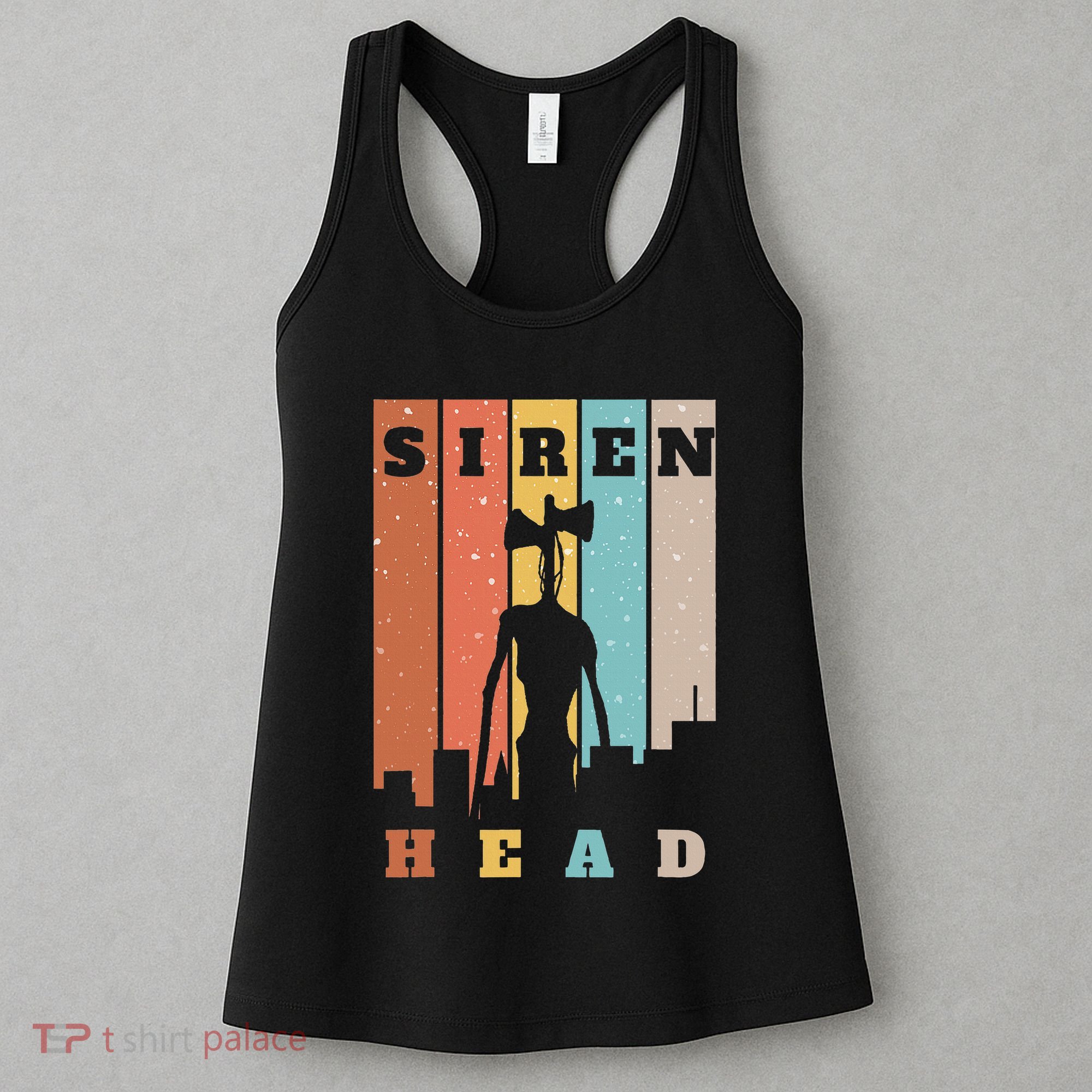 Monster With Sirens For Heads Over City Horror Women's Tank Top