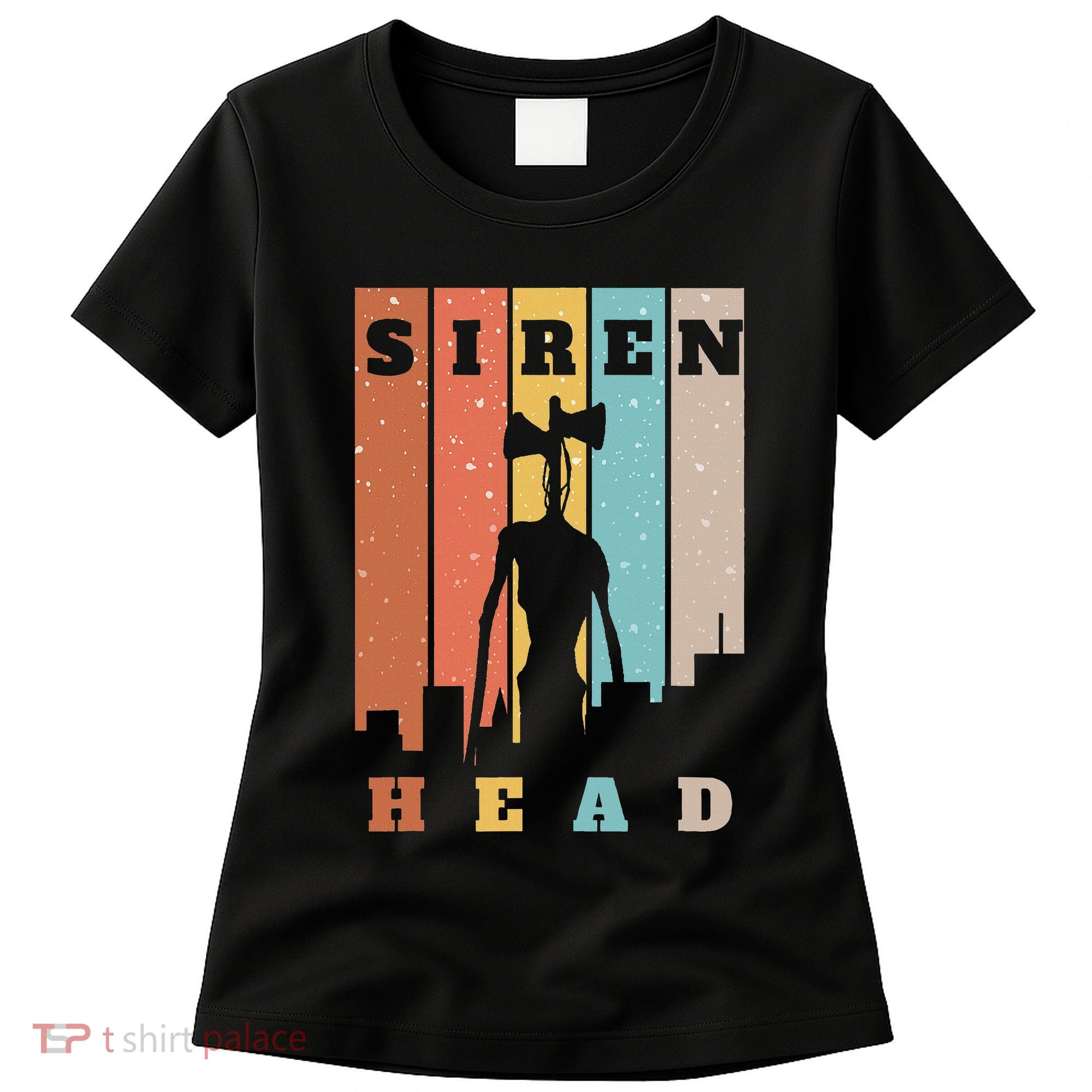 Monster With Sirens For Heads Over City Horror Women's T-Shirt