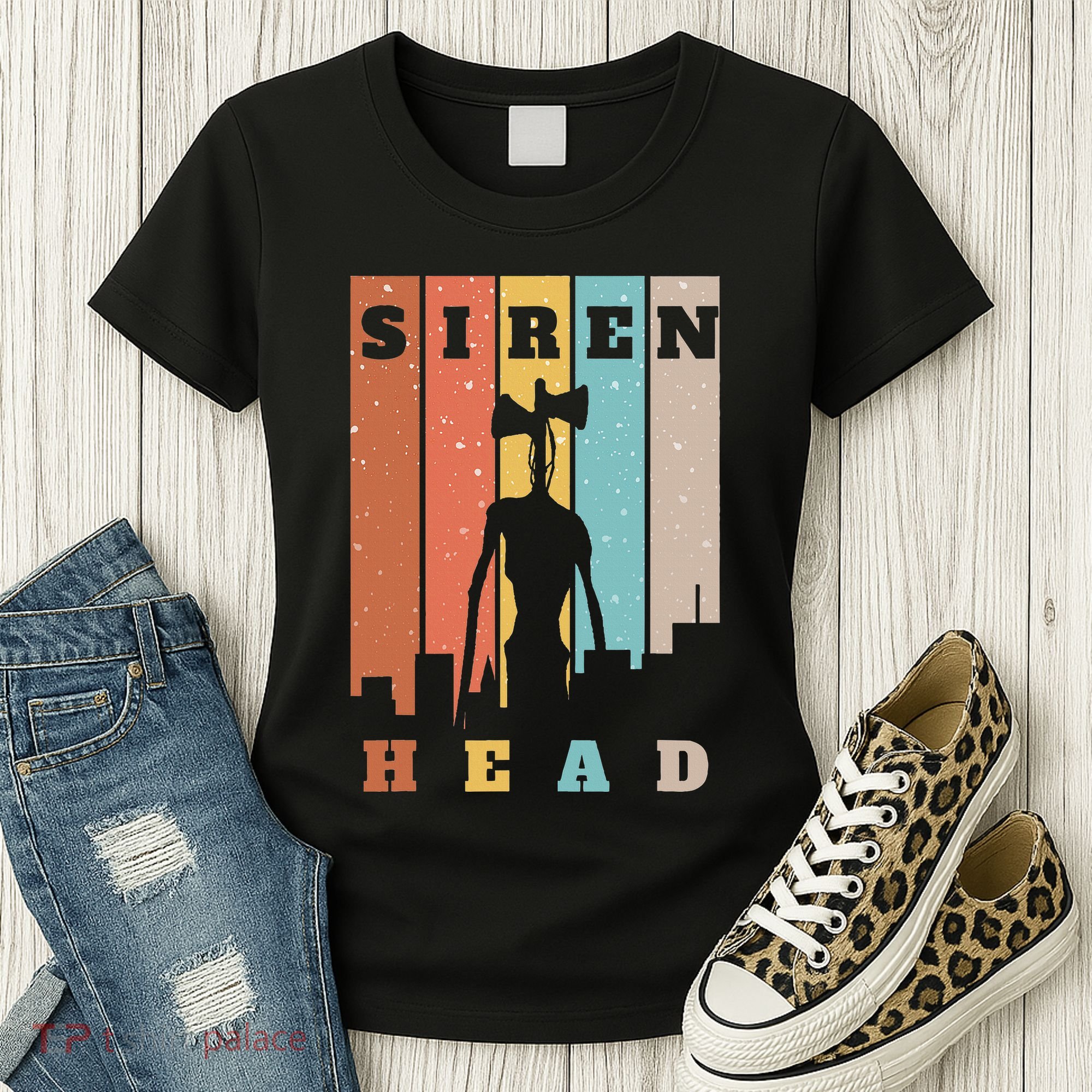 Monster With Sirens For Heads Over City Horror Women's T-Shirt