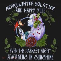 Merry Winter Solstice And Happy Yule USA-Made Doggie Bandana thumb 2