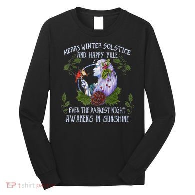 Merry Winter Solstice And Happy Yule Long Sleeve Shirt