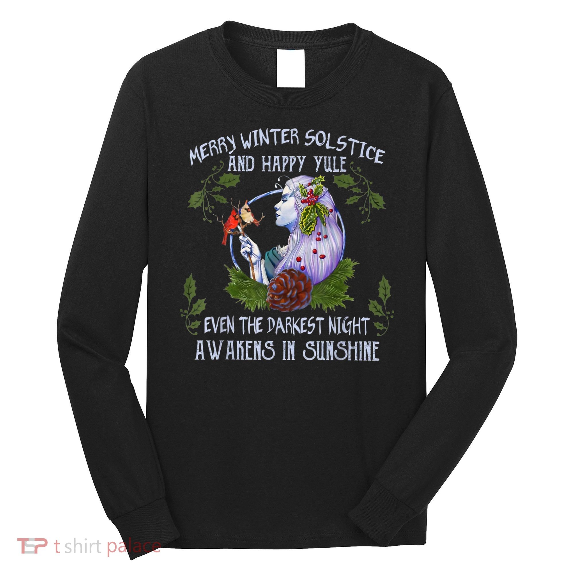 Merry Winter Solstice And Happy Yule Long Sleeve Shirt