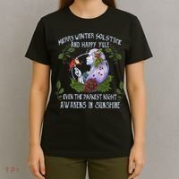 Merry Winter Solstice And Happy Yule T-Shirt thumb 4