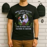 Merry Winter Solstice And Happy Yule T-Shirt thumb 6