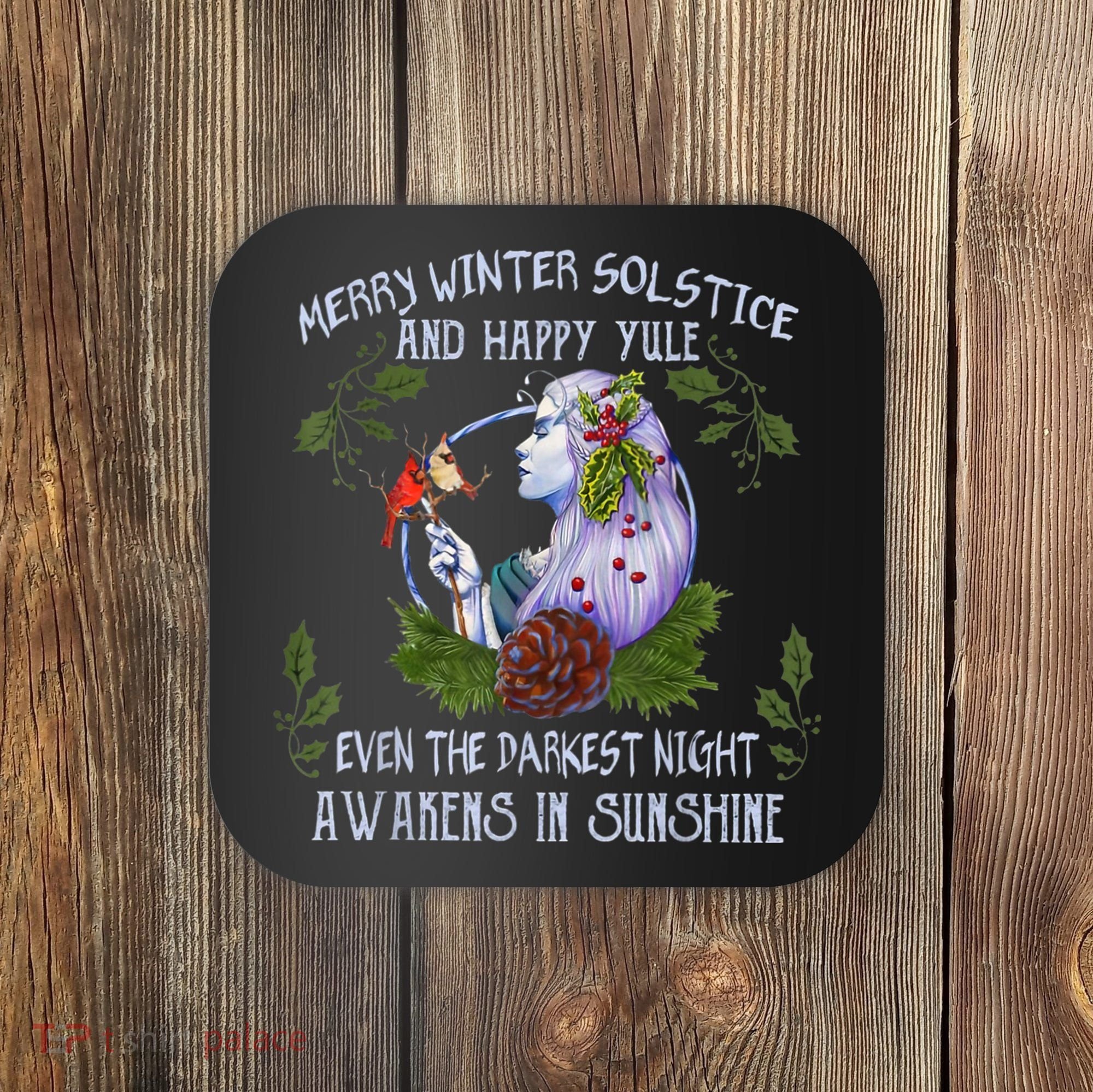 Merry Winter Solstice And Happy Yule Coaster