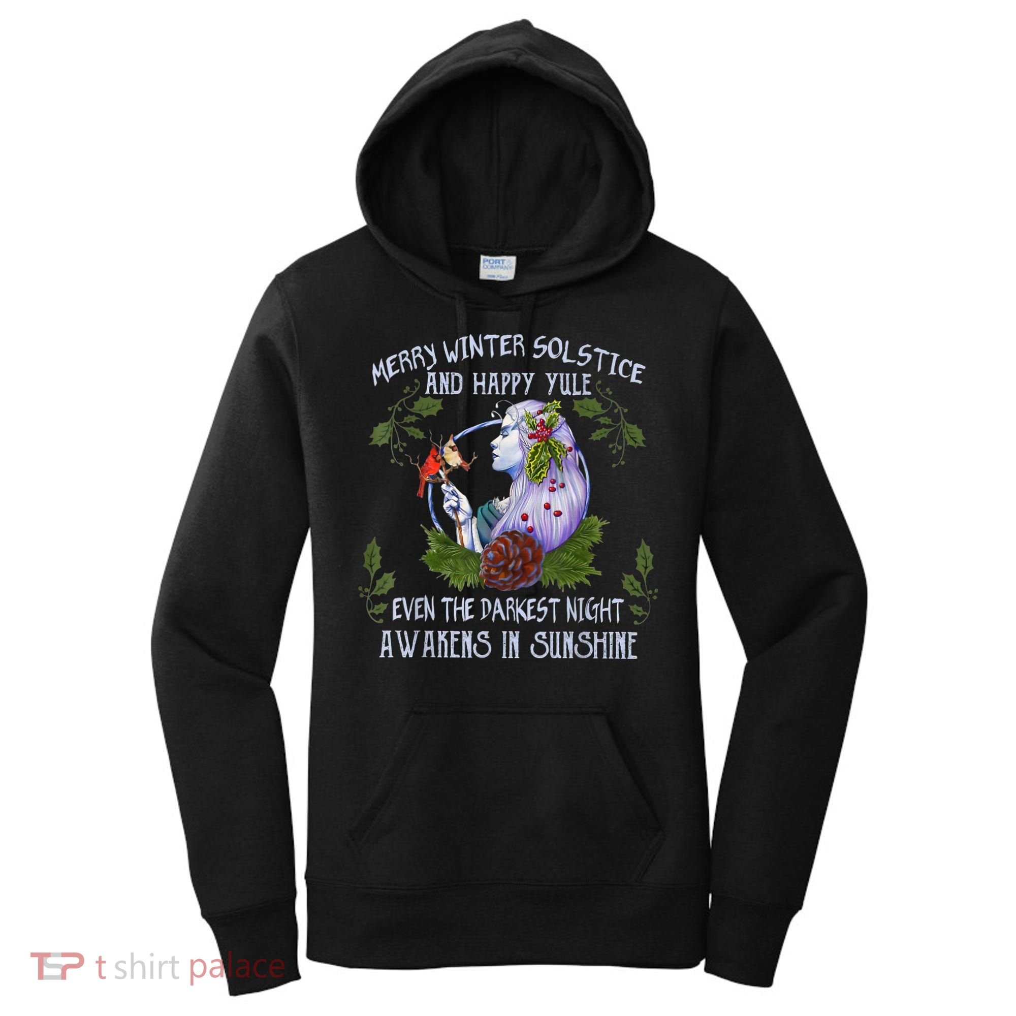 Merry Winter Solstice And Happy Yule Women's Hoodie