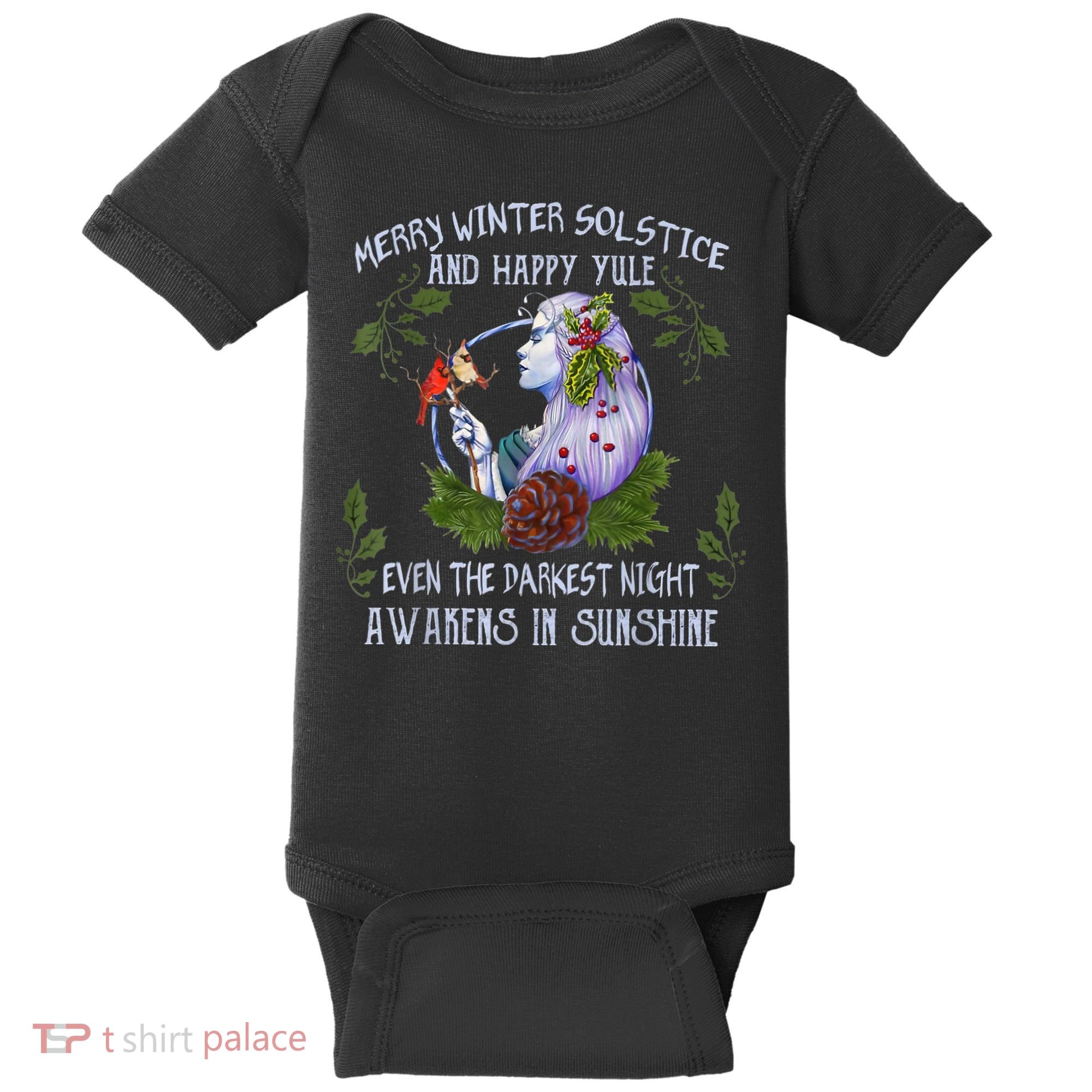 Merry Winter Solstice And Happy Yule Baby Bodysuit