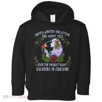 Merry Winter Solstice And Happy Yule Toddler Hoodie thumb 0
