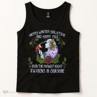 Merry Winter Solstice And Happy Yule Tank Top thumb 2