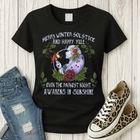 Merry Winter Solstice And Happy Yule Women's T-Shirt thumb 3