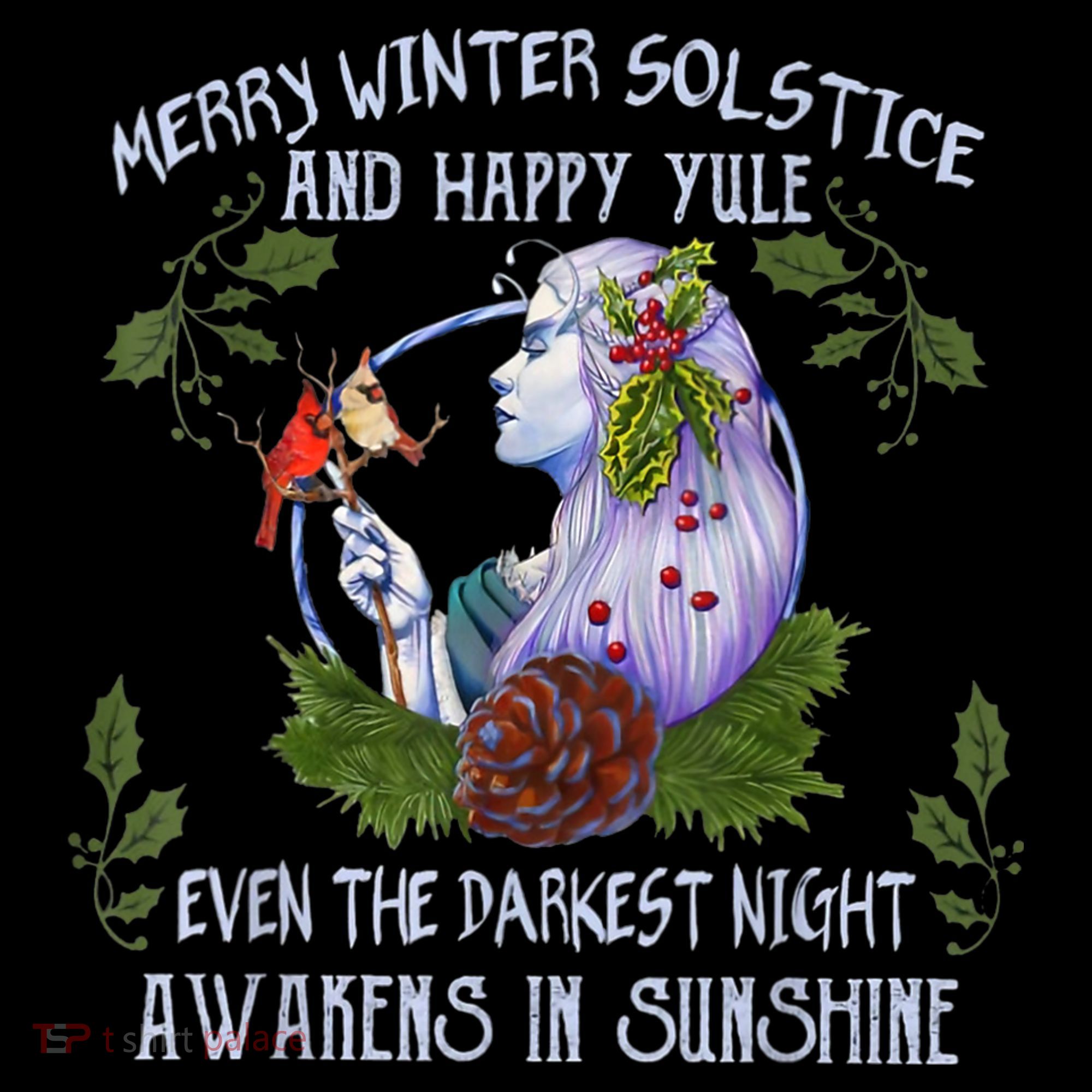 Merry Winter Solstice And Happy Yule Women's T-Shirt
