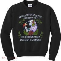 Merry Winter Solstice And Happy Yule Kids Sweatshirt thumb 0