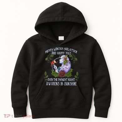 Merry Winter Solstice And Happy Yule Kids Hoodie