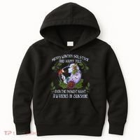 Merry Winter Solstice And Happy Yule Kids Hoodie thumb 0