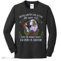 Merry Winter Solstice And Happy Yule Kids Long Sleeve Shirt thumb 0