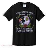 Merry Winter Solstice And Happy Yule Kids T-Shirt thumb 0