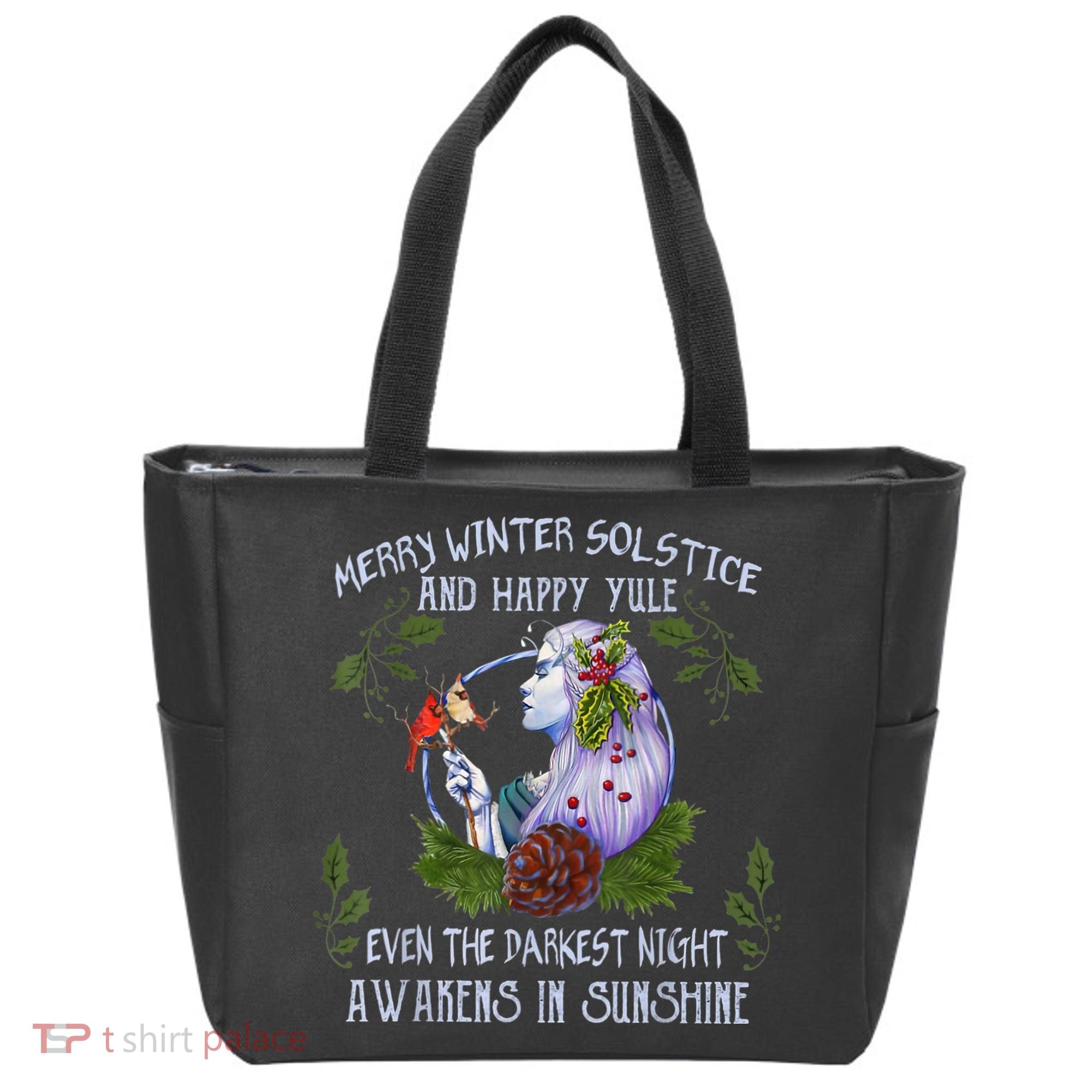 Merry Winter Solstice And Happy Yule Tote Bag