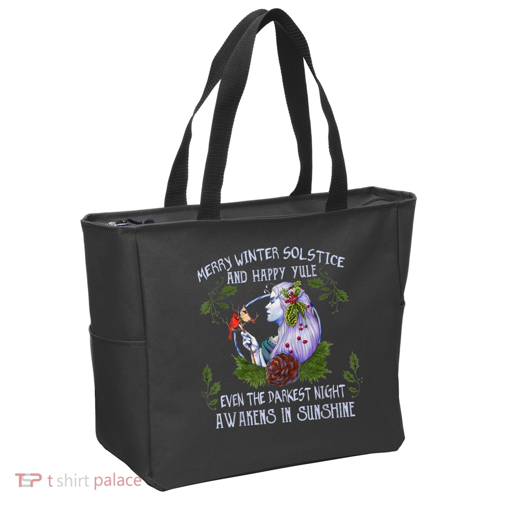 Merry Winter Solstice And Happy Yule Tote Bag