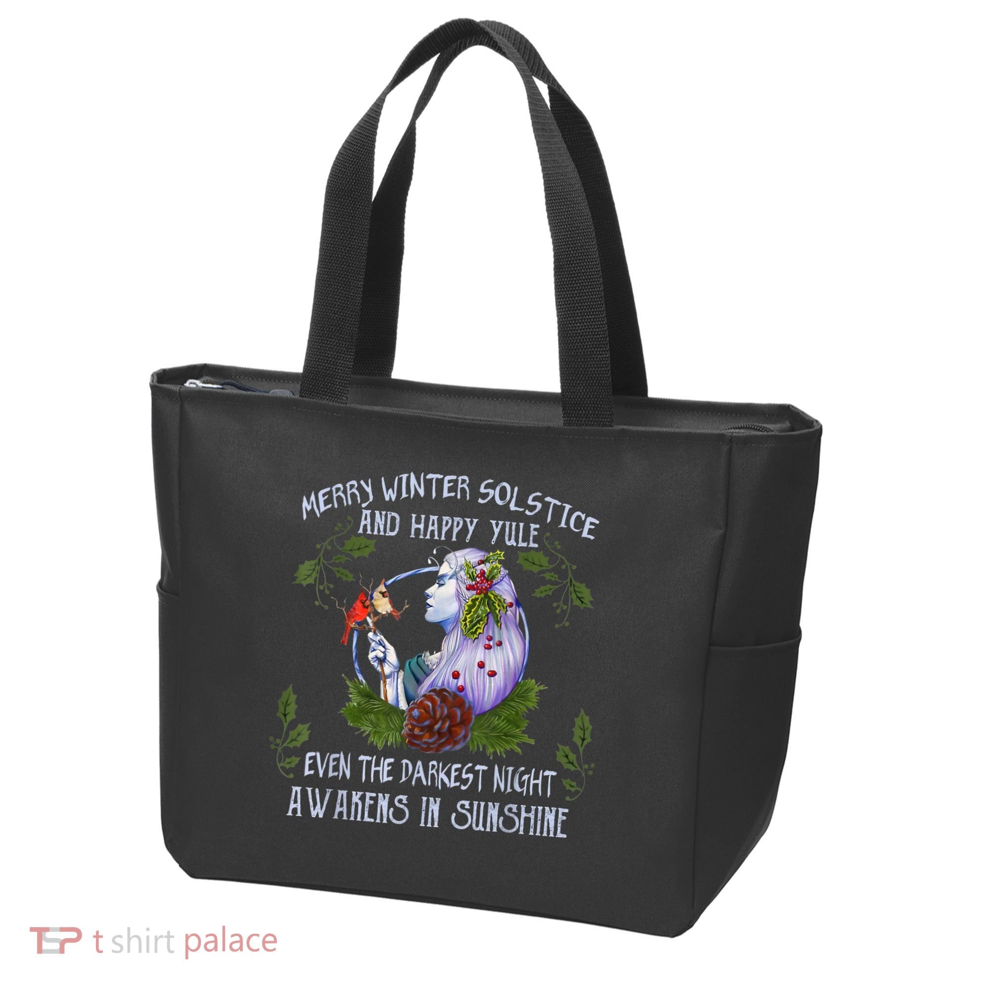 Merry Winter Solstice And Happy Yule Tote Bag