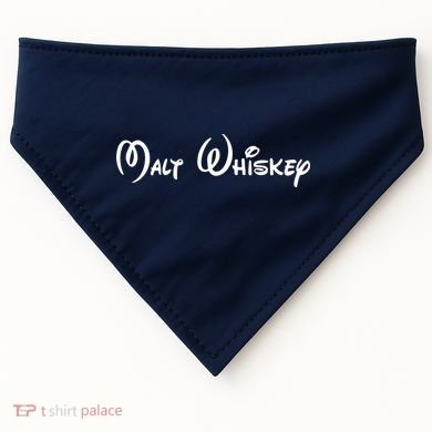 Malt Whiskey Shirts Funny Gift Idea Pun Logo Parody USA-Made Doggie Bandana