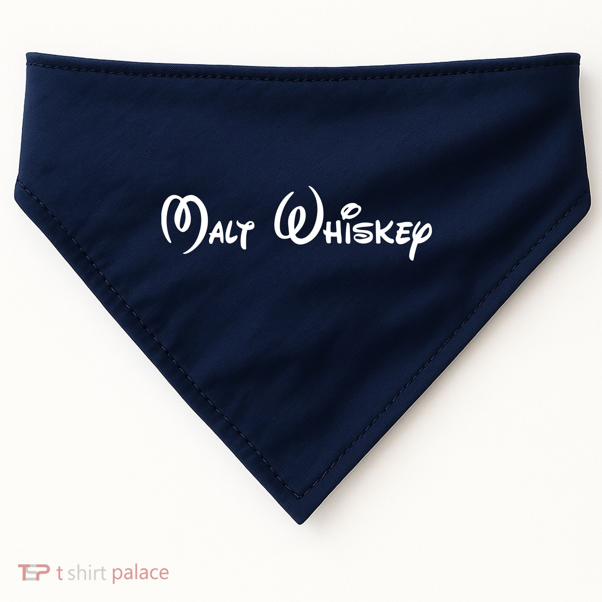 Malt Whiskey Shirts Funny Gift Idea Pun Logo Parody USA-Made Doggie Bandana