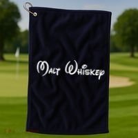 Malt Whiskey Shirts Funny Gift Idea Pun Logo Parody Golf Towel thumb 1