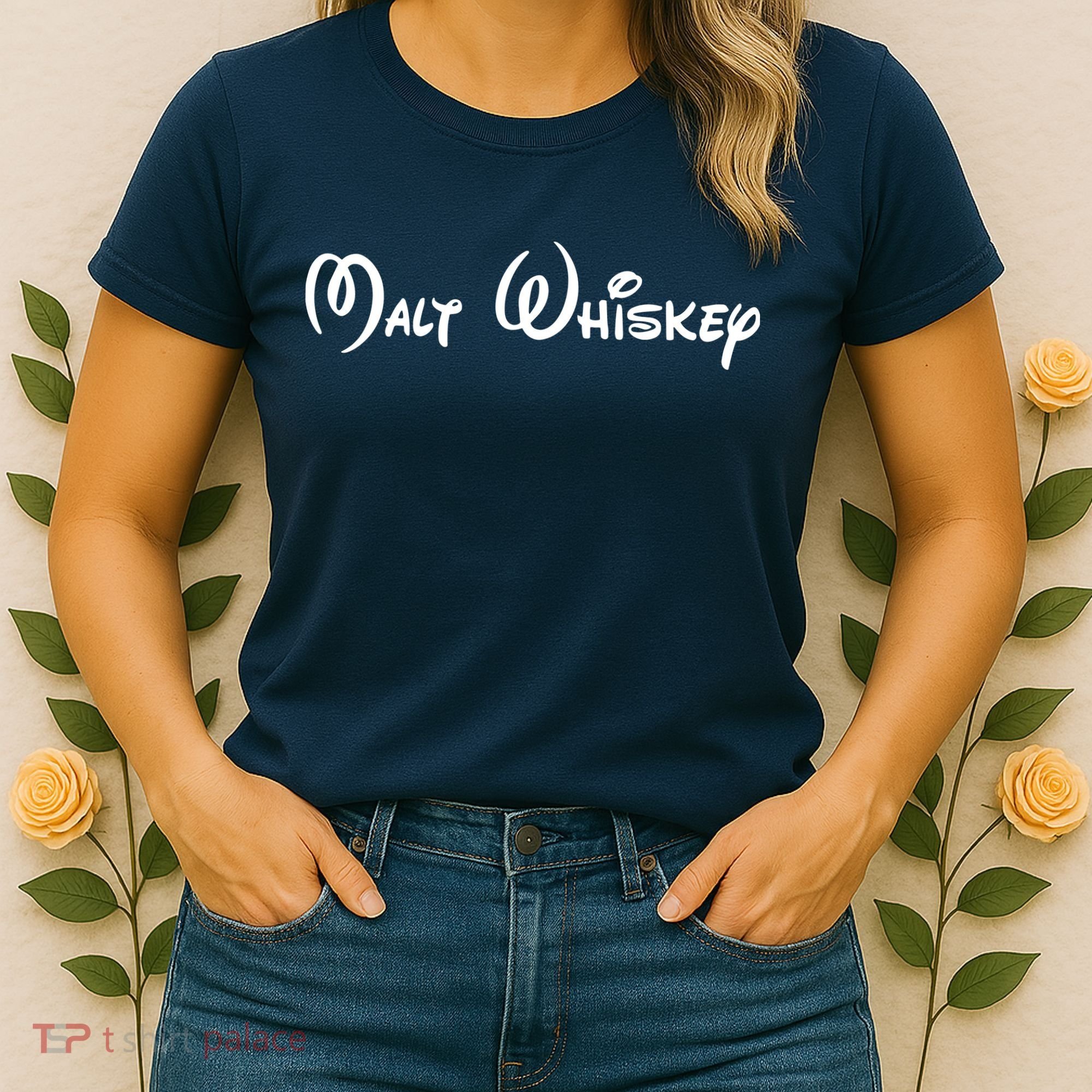 Malt Whiskey Shirts Funny Gift Idea Pun Logo Parody Women's T-Shirt