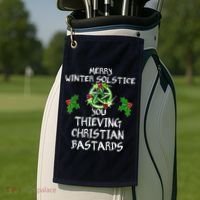 Merry Winter Solstice You Thieving Christian Bastards Golf Towel thumb 2