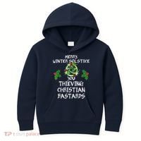 Merry Winter Solstice You Thieving Christian Bastards Kids Hoodie thumb 0