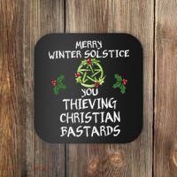 Merry Winter Solstice You Thieving Christian Bastards Coaster thumb 0
